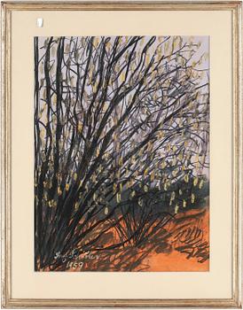 Inge Schiöler · INGE SCHIÖLER, pastell, signerad och daterad 1959.