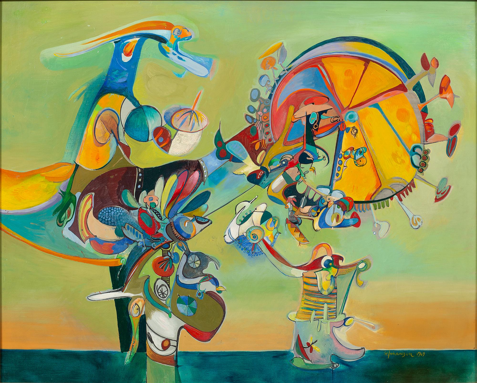 SVEN-ERIK JOHANSSON, oil on panel.