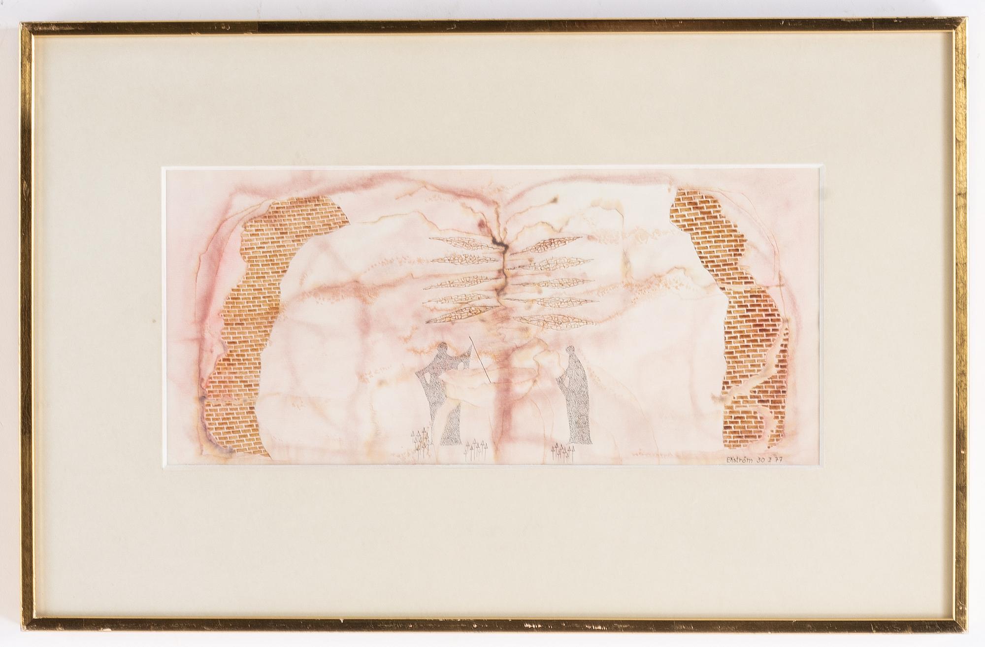 Thea Ekström, watercolour, signed Ekström and dated 30 I -77.