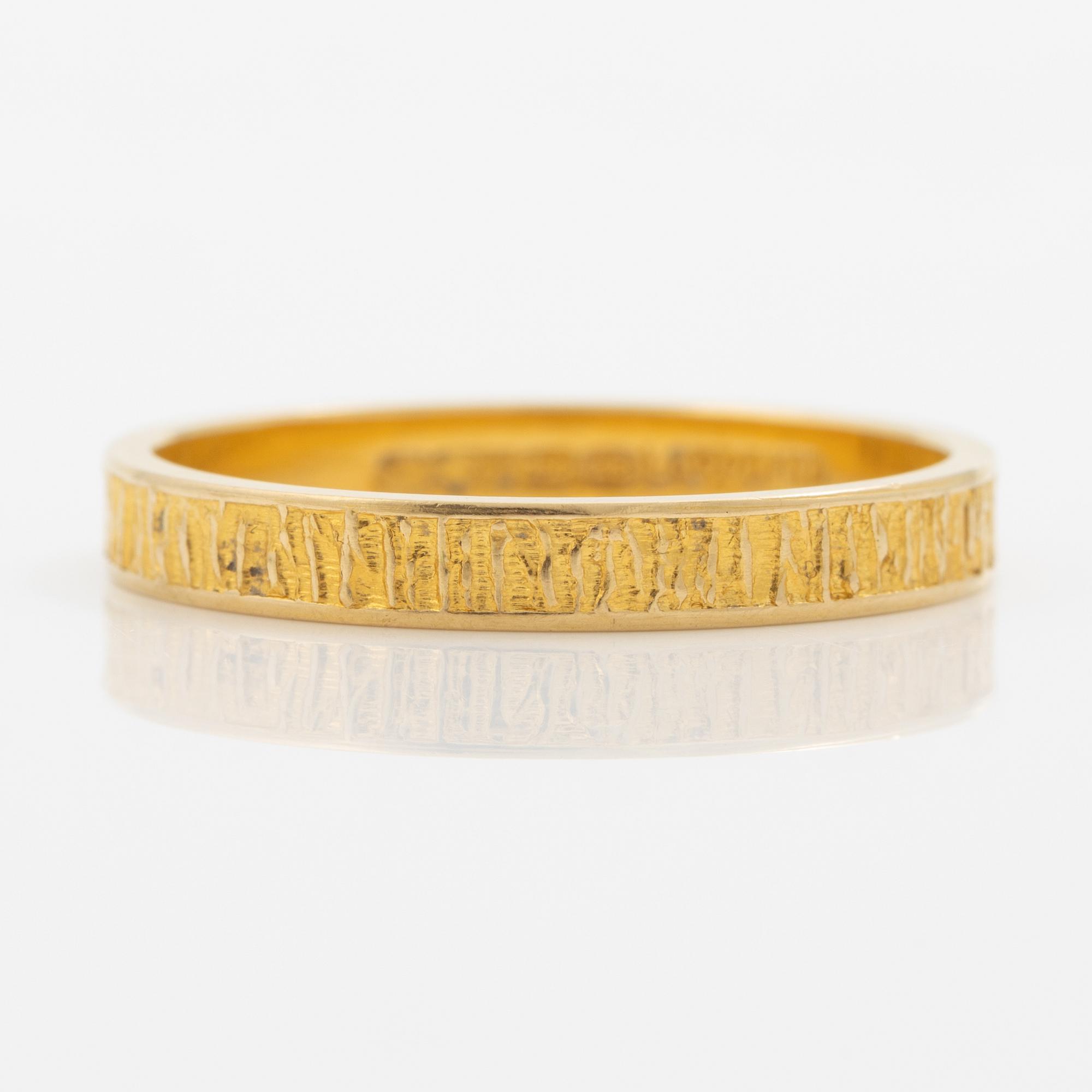 Lapponia, ring 18K gold, Finland 1978.