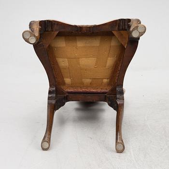 Four English late Baroque chairs, first part of the 18th century.