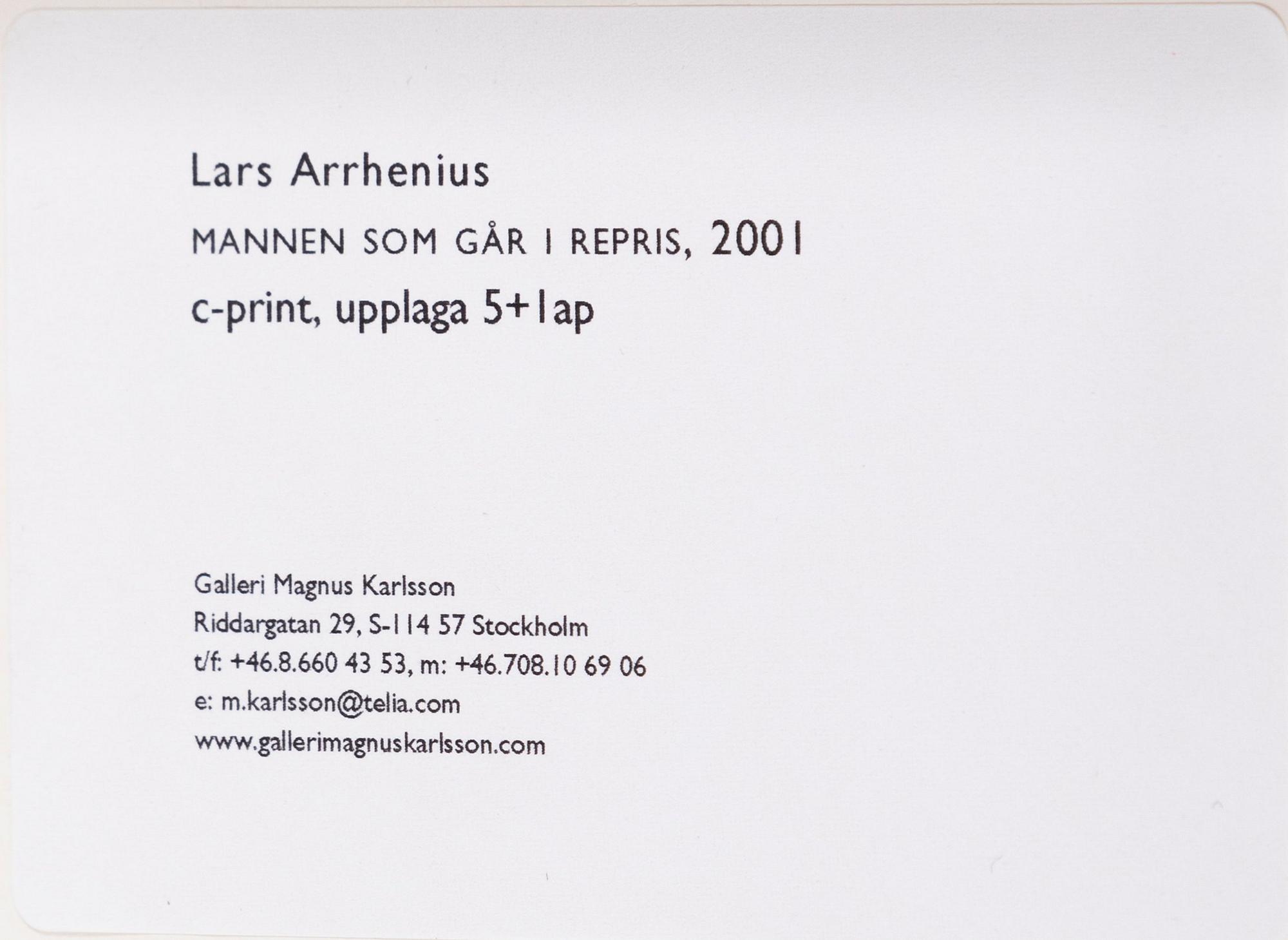 Lars Arrhenius, "Mannen som går i repris".