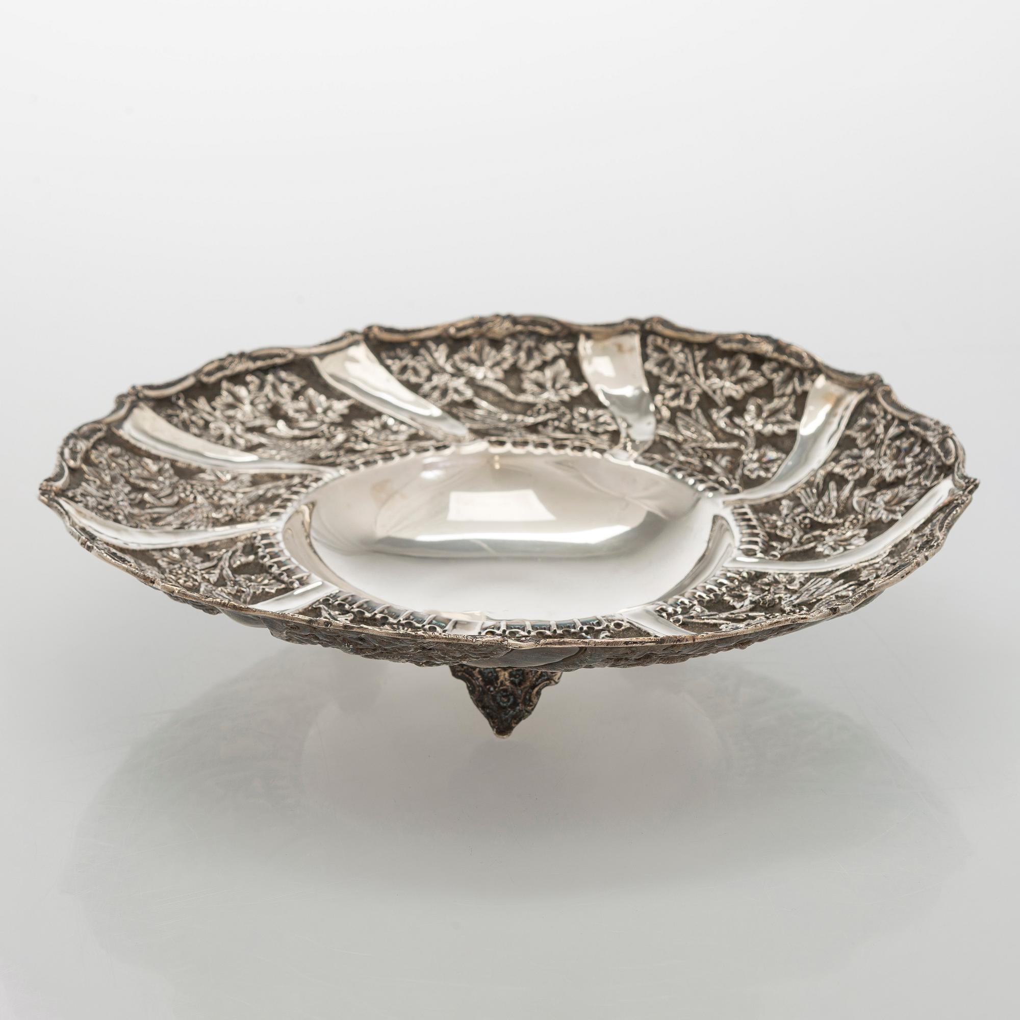 Skål, silver (900), möjligen Mellanöstern, 1900-tal.