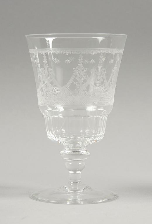 GLASSERVIS, 52 delar, "Tip-Top", Edvin Ollers, Elme Glasbruk.