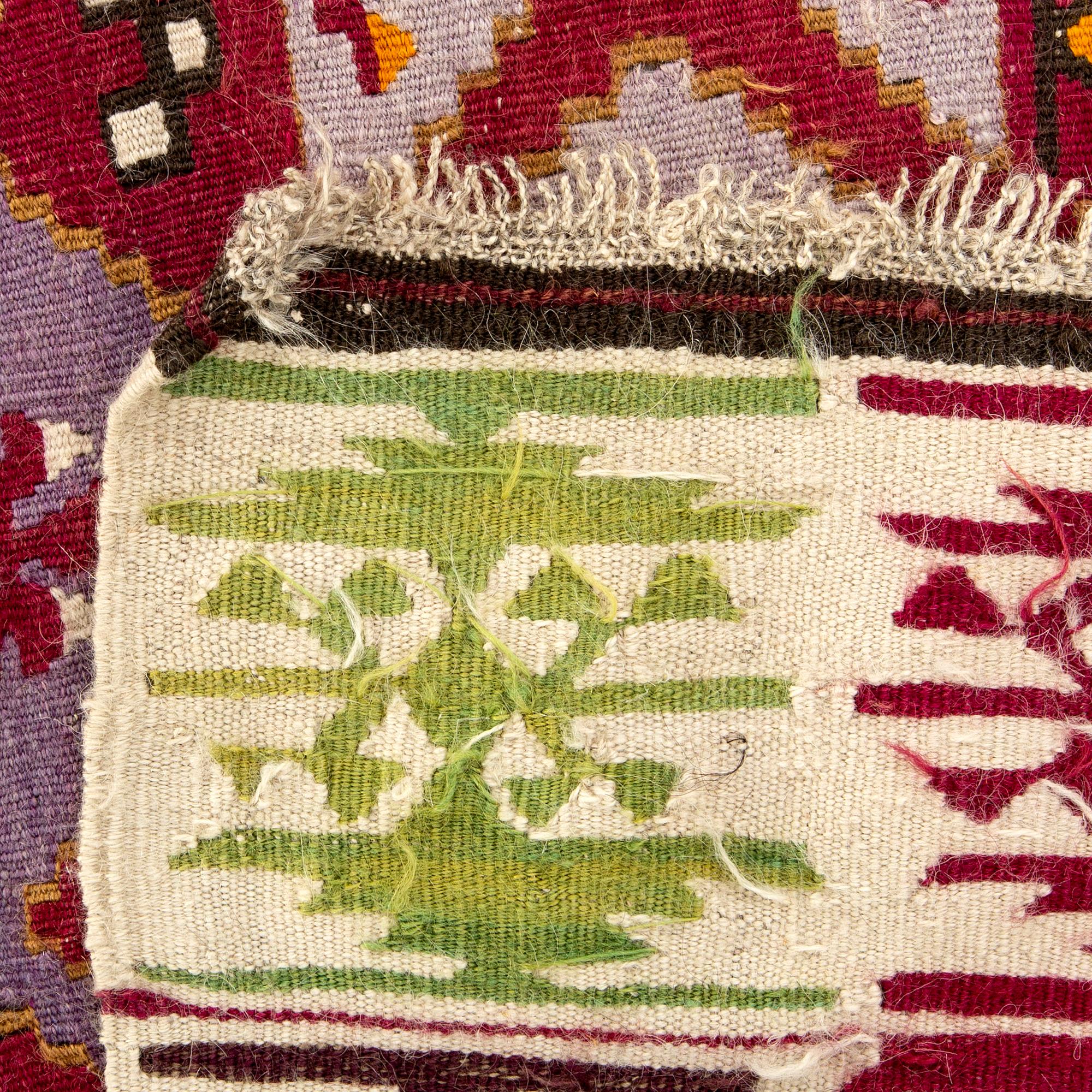 KELIM  semiantik två våder, ca 435 x 84 samt ca 413 x 83 cm.