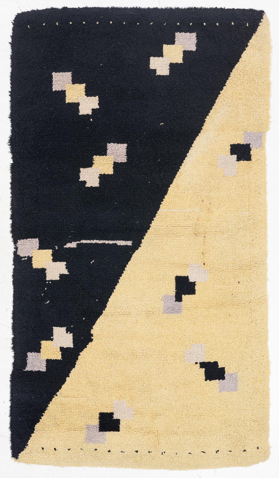 Matta, flossa, art déco, 1930-tal. Ca 205 x 116 cm.