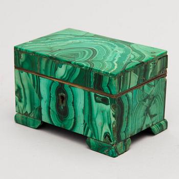 A MALACHITE BOX, Russia early 19th century.