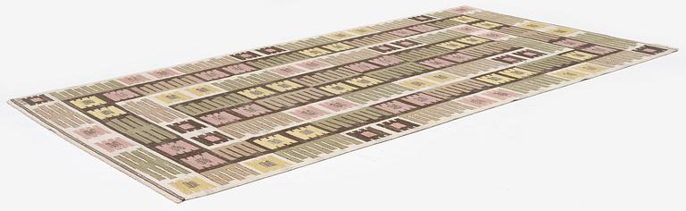 Märta Måås-Fjetterström, a carpet, 'Nyponblomman', flat weave, c. 285 x 150 cm, signed AB MMF.