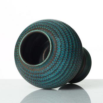 Stig Lindberg, a stoneware vase, Gustavsberg studio, Sweden 1963.