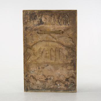 GUSTAF SANDBERG, relief, brons. Signerad.