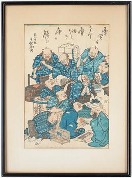 TRÄSNITT, 2 st Japan, 1800-tal.