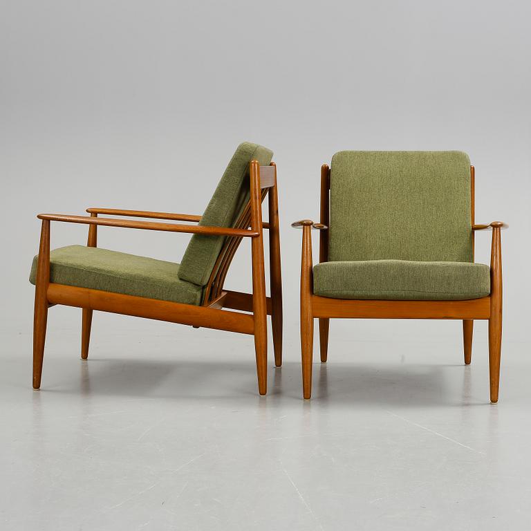 FÅTÖLJER, ett par, Grete Jalk, France & son, Danmark, 1960-tal.