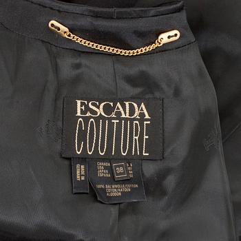 ESCADA, a black velvet jacket with embellishments. Size 38.