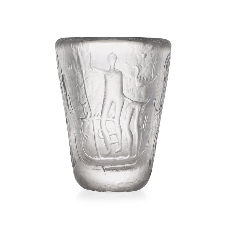 A Vicke Lindstrand glass vase, Kosta.