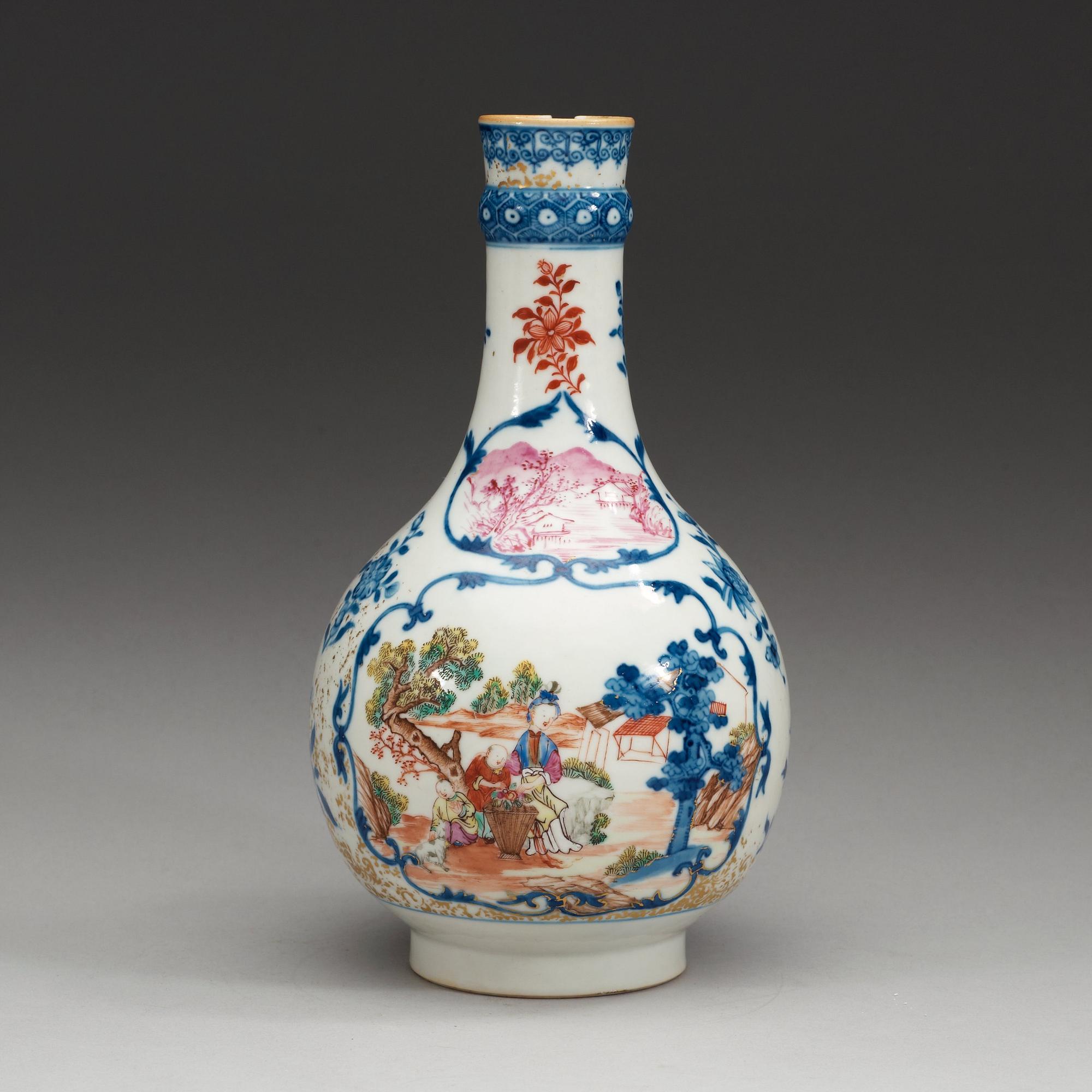 A famille rose vase, Qing dynasty, Qianlong (1736-95).