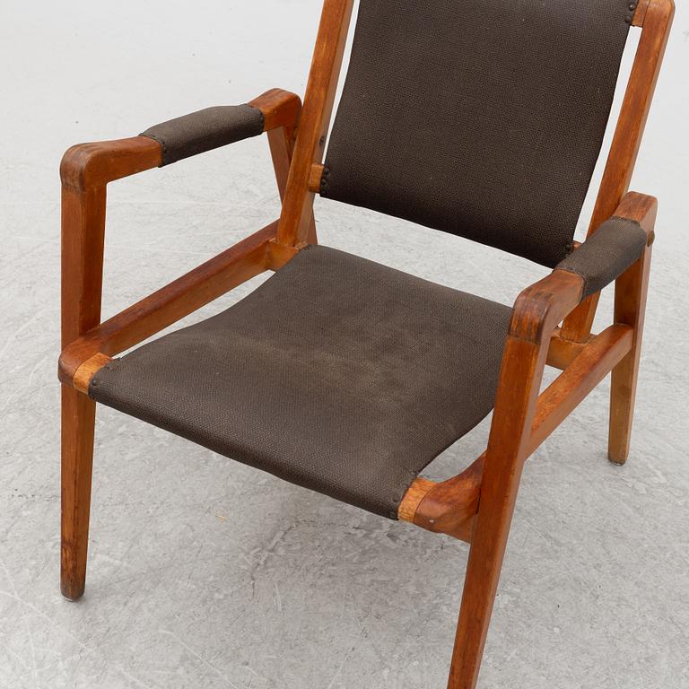Axel Larsson, fåtölj,  modell 244, Svenska Möbelfabrikerna Bodafors, 1940-50-tal.