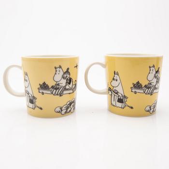 Moomin mugs, a pair, porcelain, Arabia, Finland 1990-1993.