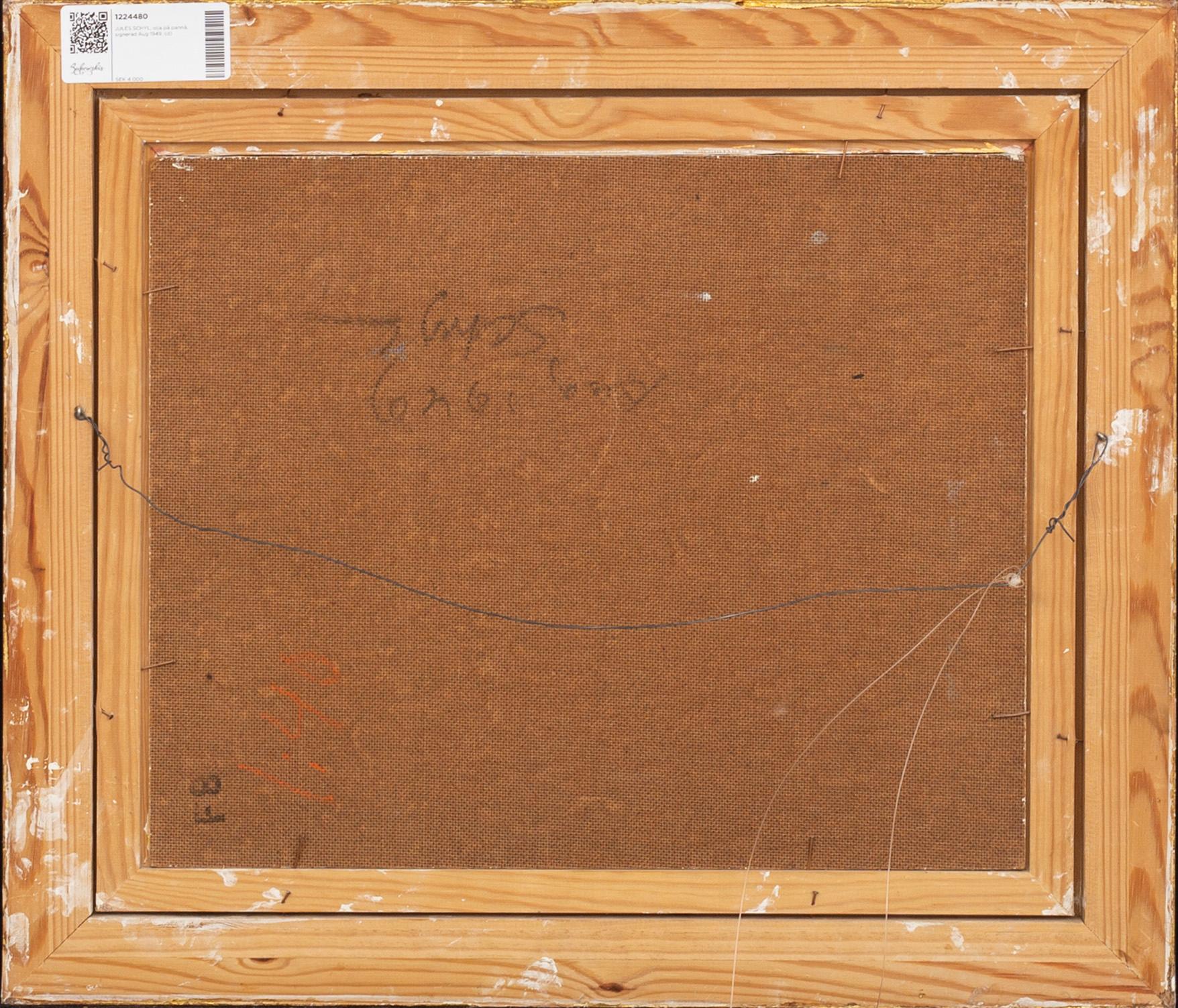 JULES SCHYL, oil on panel signed and dated 1949.