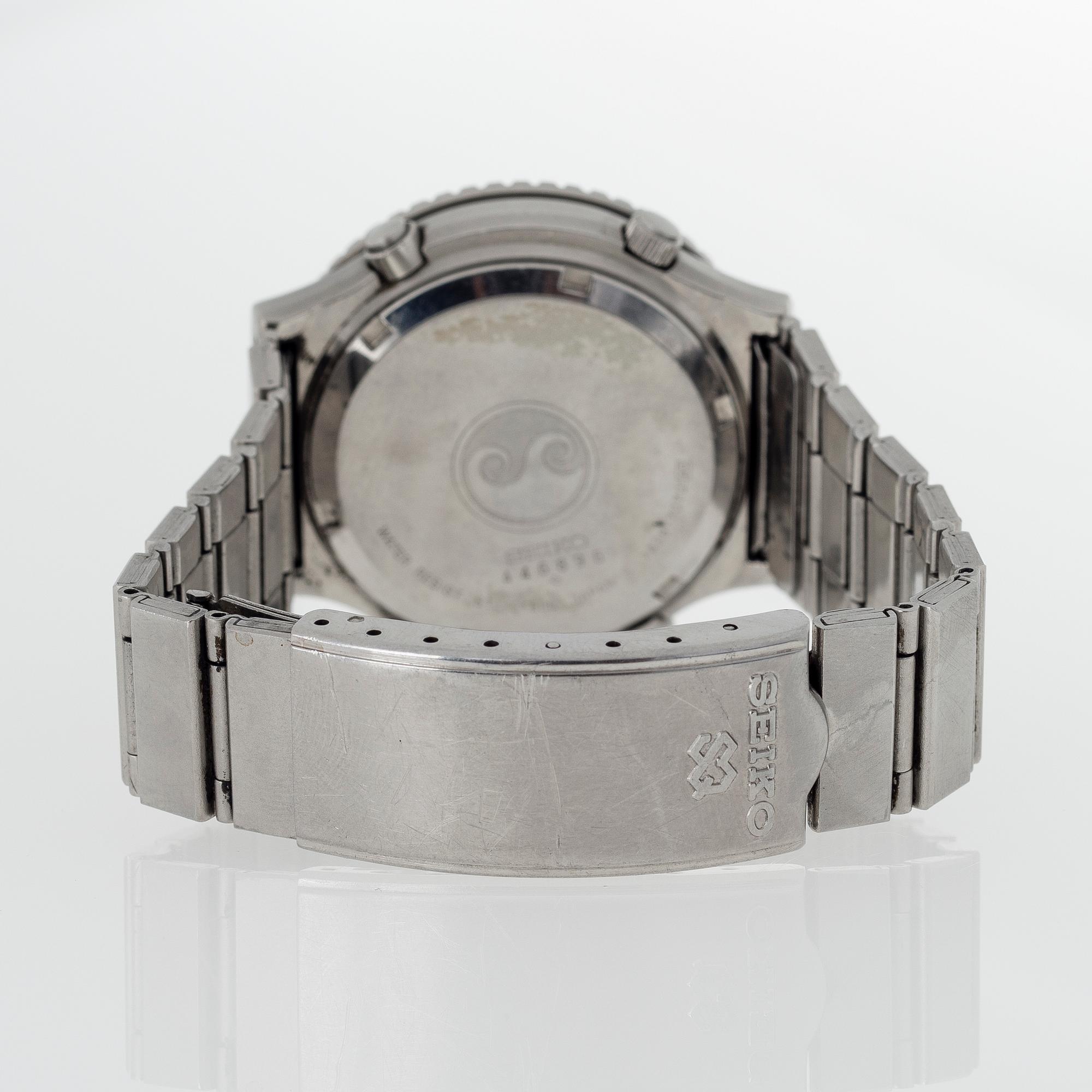 SEIKO, Sports 100, chronograph, wristwatch, 40 mm.