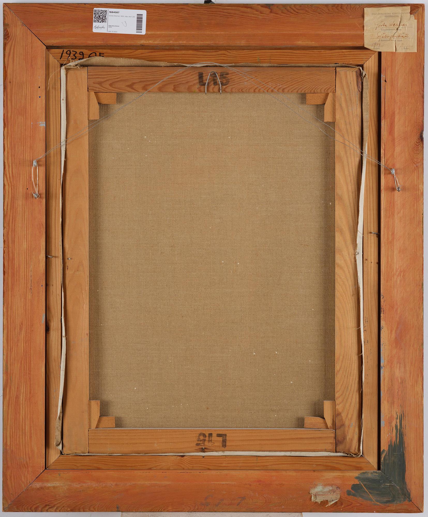 Gösta Werner, Självporträtt.