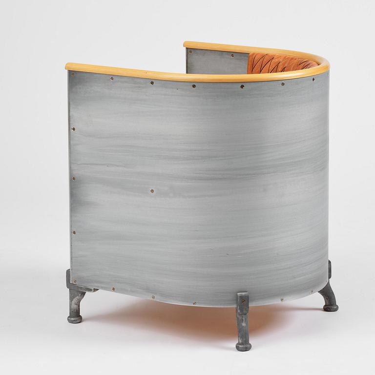 Mats Theselius, an "Aluminiumfåtölj" armchair, ed. 83/200, Källemo, Värnamo, post 1990.
