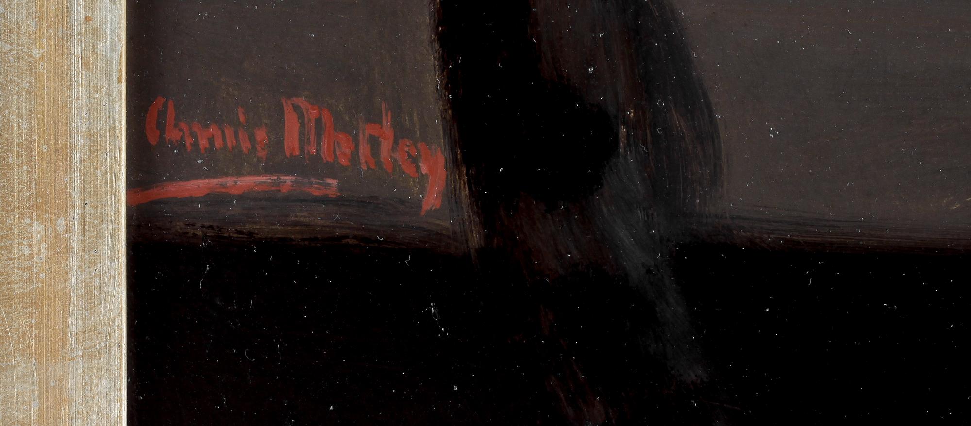 OKÄND KONSTNÄR, olja på pannå, otydl sign, trol England, 1800-talets slut.