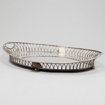 A silverplated tray, A.G. Dufva.