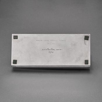Wiwen Nilsson, etui, Lund 1956, sterling med emblem förgyllt i två färger.