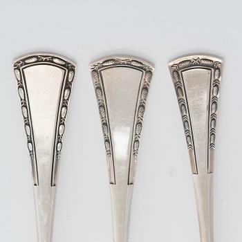 Tillander, bestickuppsättning, 118 delar, silver, "Käpy" (Kotte), Helsinki 1970-tal. Design: Vilho Ellenberg, 1920-tal.