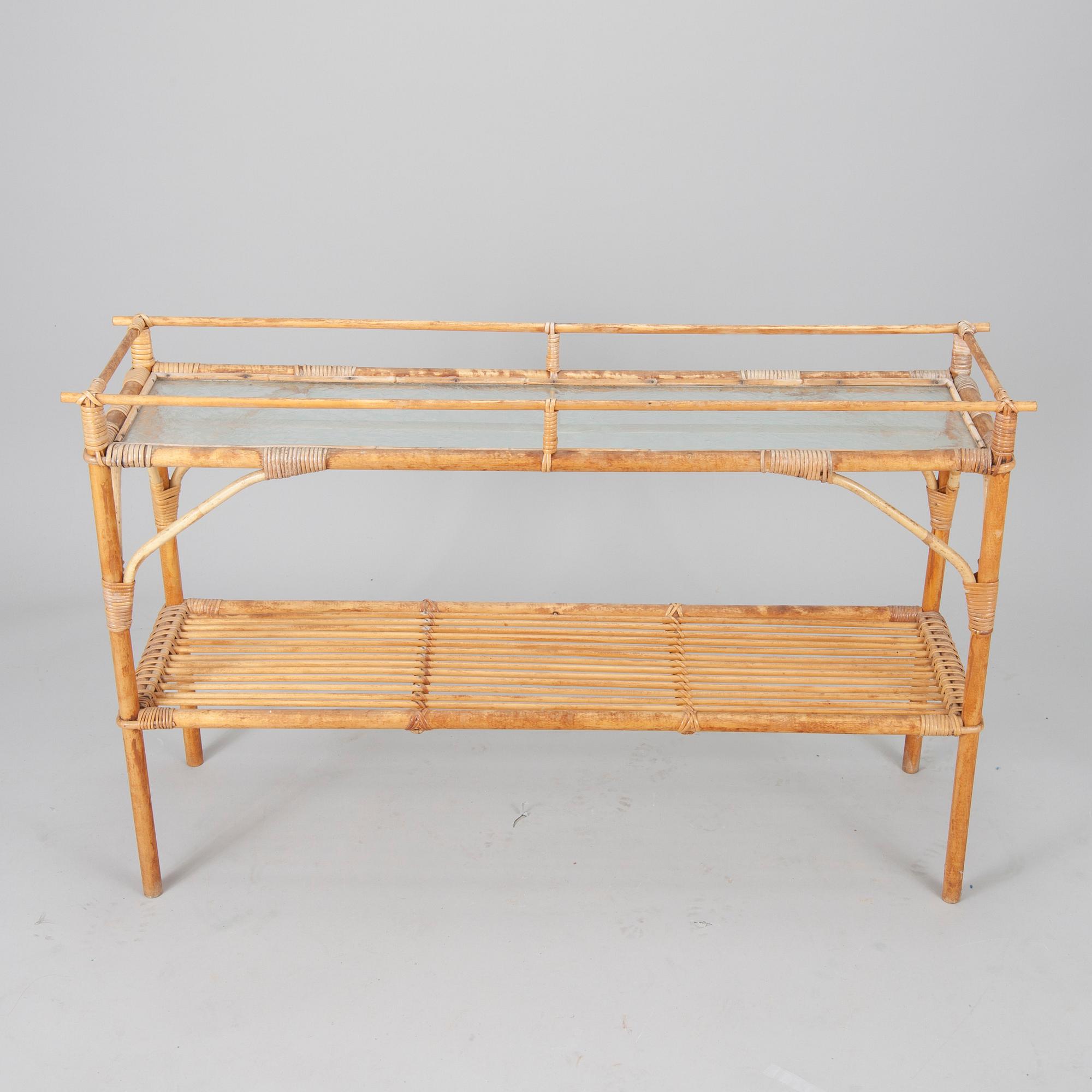 BLOMBORD, rotting och glas, 1950/60-tal.