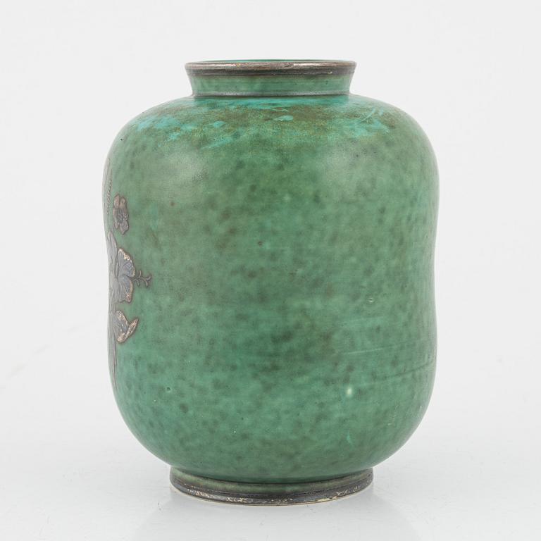 Wilhelm Kåge, an 'Argenta' stoneware vase, Gustavsberg, dated 1979.