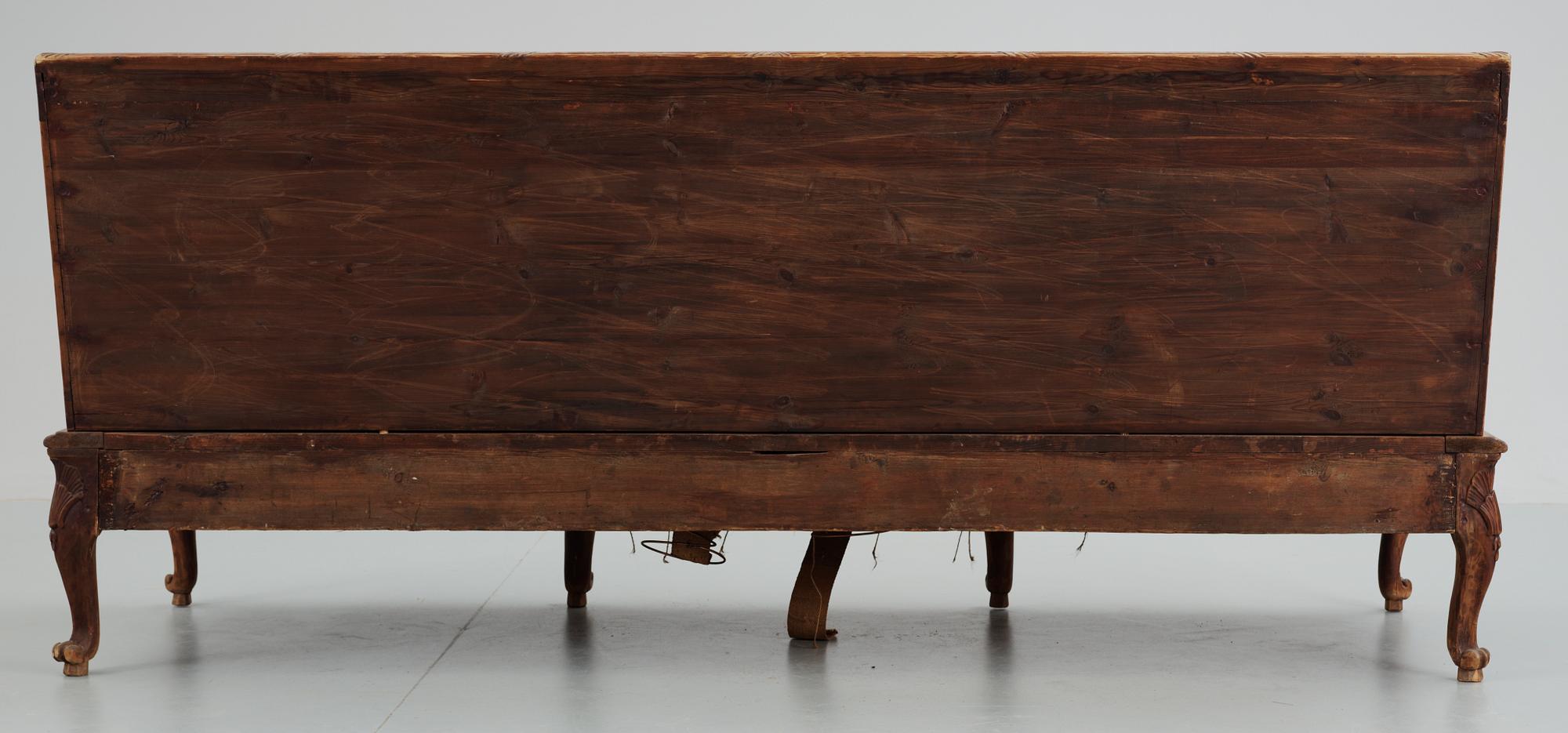 TRÅGSOFFA, rokokostil, 1800-tal.