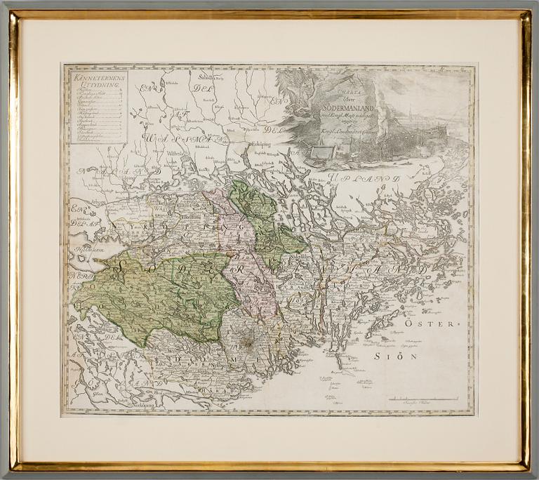 ERIK GERINGIUS Karta, "Charta öfver Södermanland".