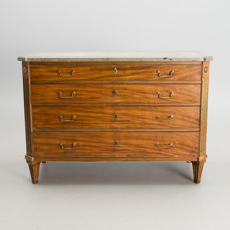 A SWEDISH GUSTAVIAN CHEST OF DRAWERS,  18th century, Stockholm quality work.
