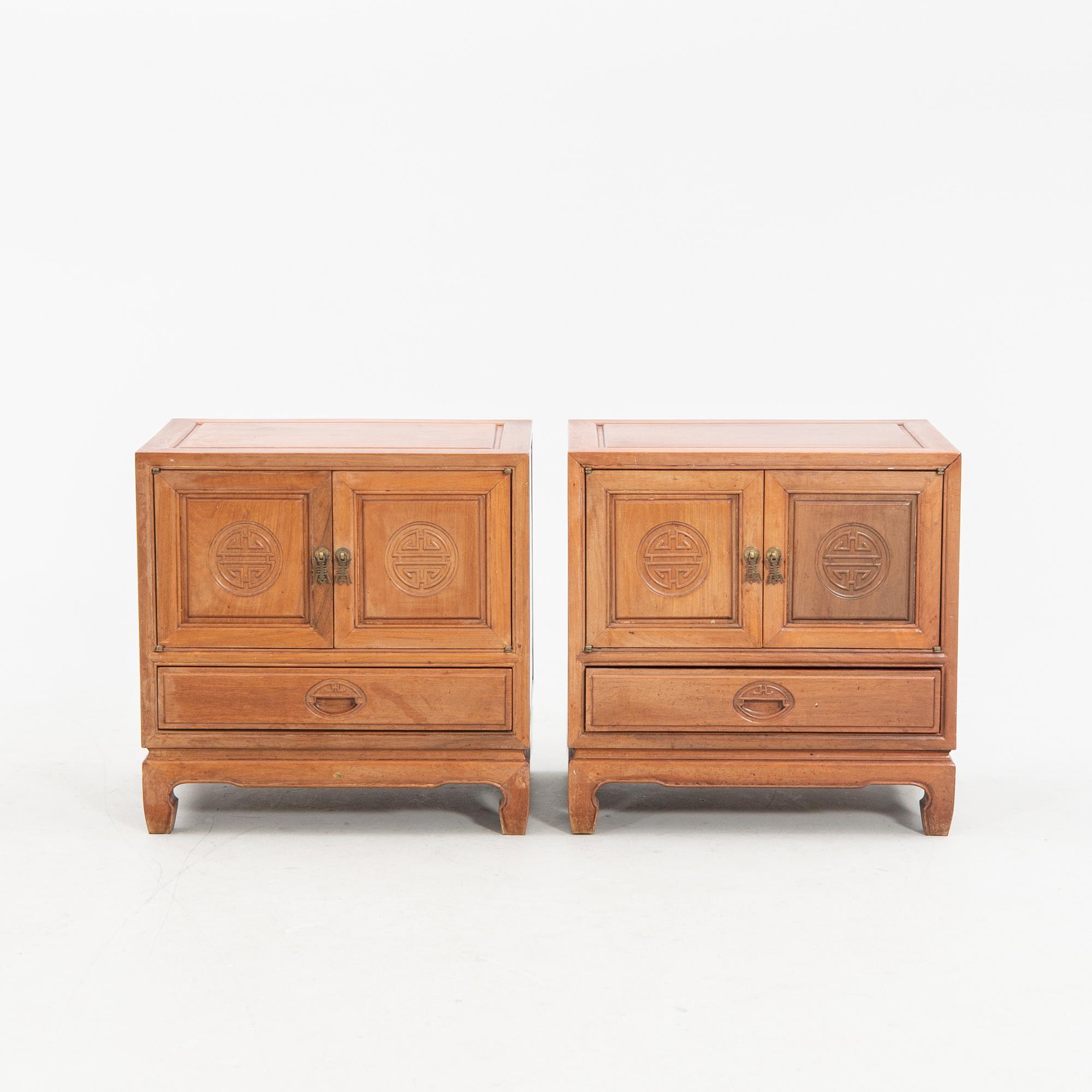 Side Tables/Bedside Tables, a Pair, China, Late 20th/Early 21st Century.