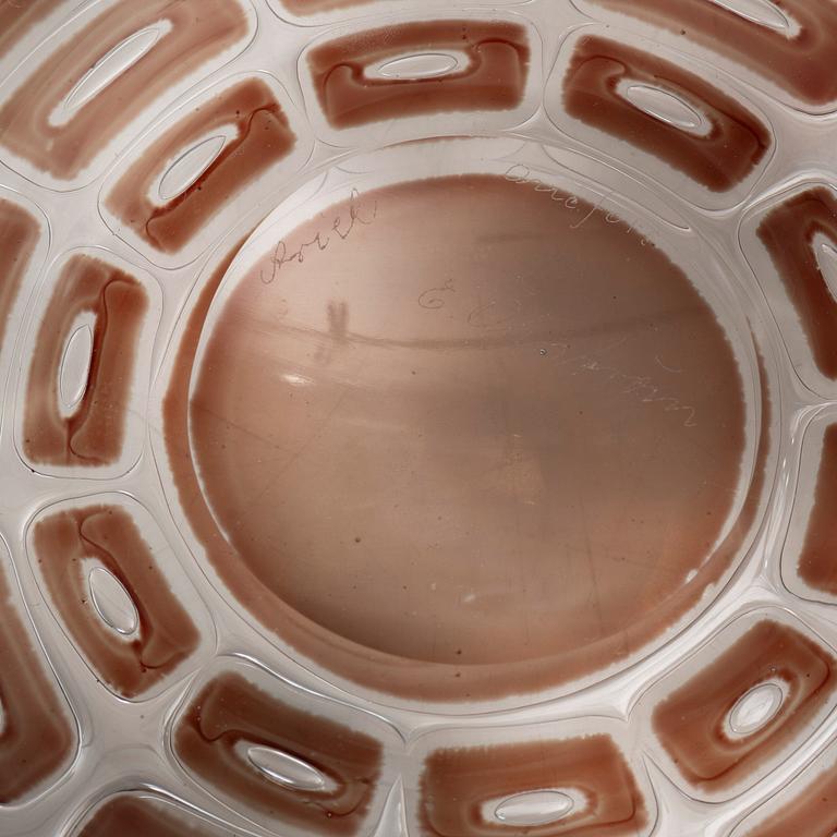Edvin Öhrström, an ariel glass dish, Orrefors.