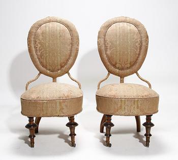 STOLAR, ett par, nyrenässans, 1800-talets slut.