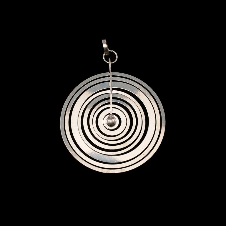 Tapio Wirkkala, A PENDANT, silver, "Silver Moon", N. Westerback, Helsinki 1974.