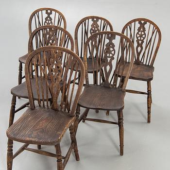Stolar, 6 st Windsor-modell, 1900-tal.