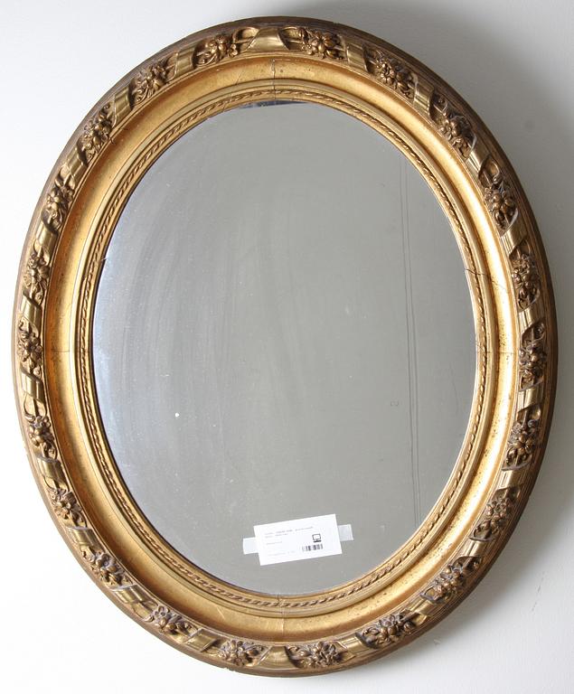 SPEGEL/RAM, gustaviansk stil, 1800-tal.