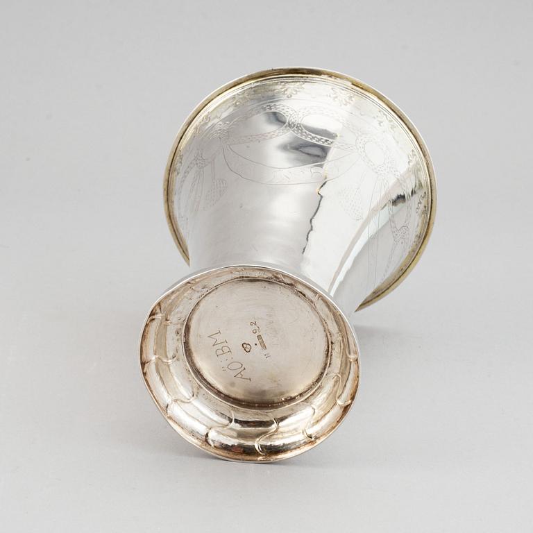 Nils Nordlöf,  bägare, silver, Härnösand 1793.