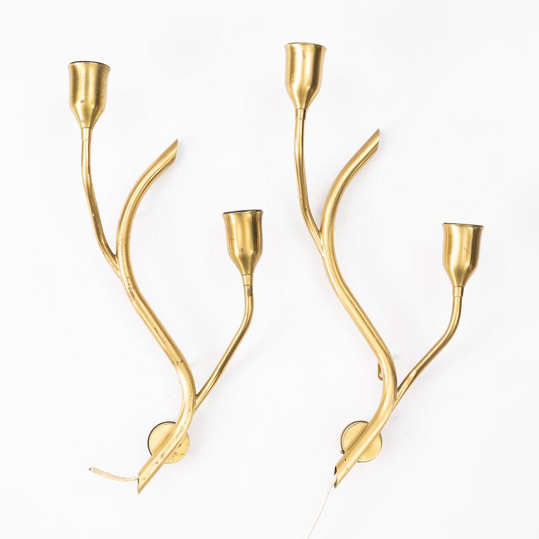 A pair of wall lamps, Astra, Norway, 1940s/50s.