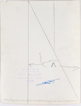 PER-OLOW ANDERSON, a photograph depicting Audrey Hepburn, signed with stamp and dated 1955.