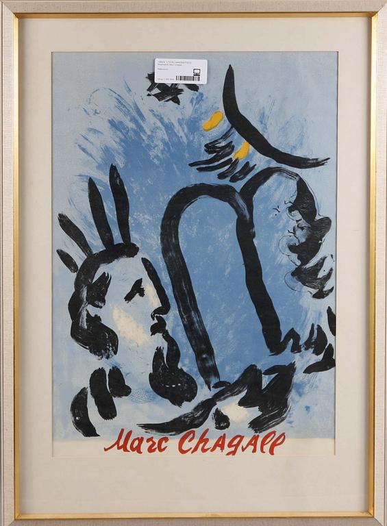 UTSTÄLLNINGSAFFISCH, färglitografi, Marc Chagall.