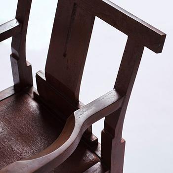 John Kandell, a patinated bronze 'Solitär' chair, Källemo, Sweden, ed. 3/7, only 3 chairs executed.