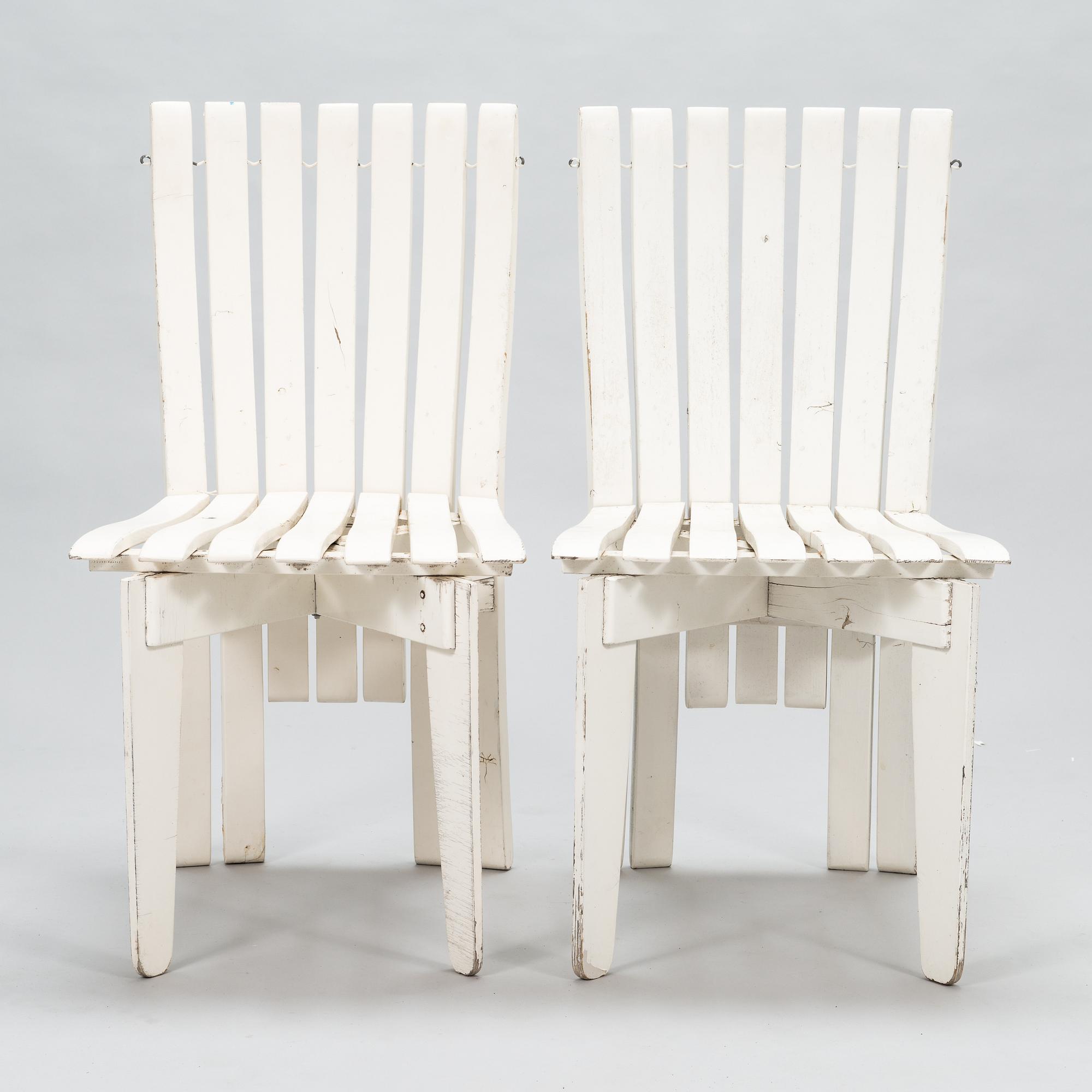 Alvar Aalto, A five-piece 1960'/1970's 'Aurinko' (Sun-series), garden furniture set for Artek.