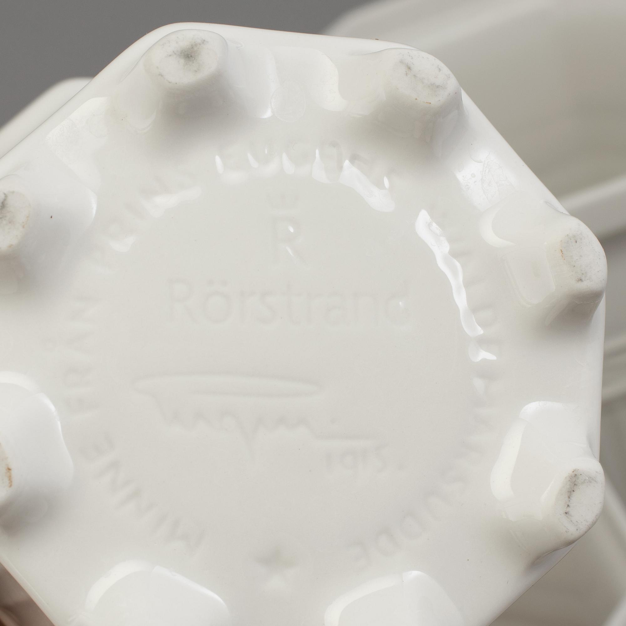 Eleven Swedish porcelain plant pots, Prins Eugen, 'Waldemarsudde', Rörstrand.