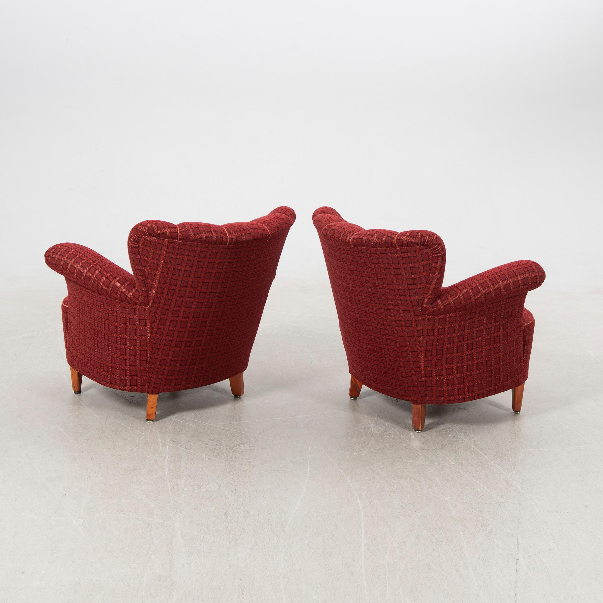 Armchairs, a pair, Swedish modern, 1940s.