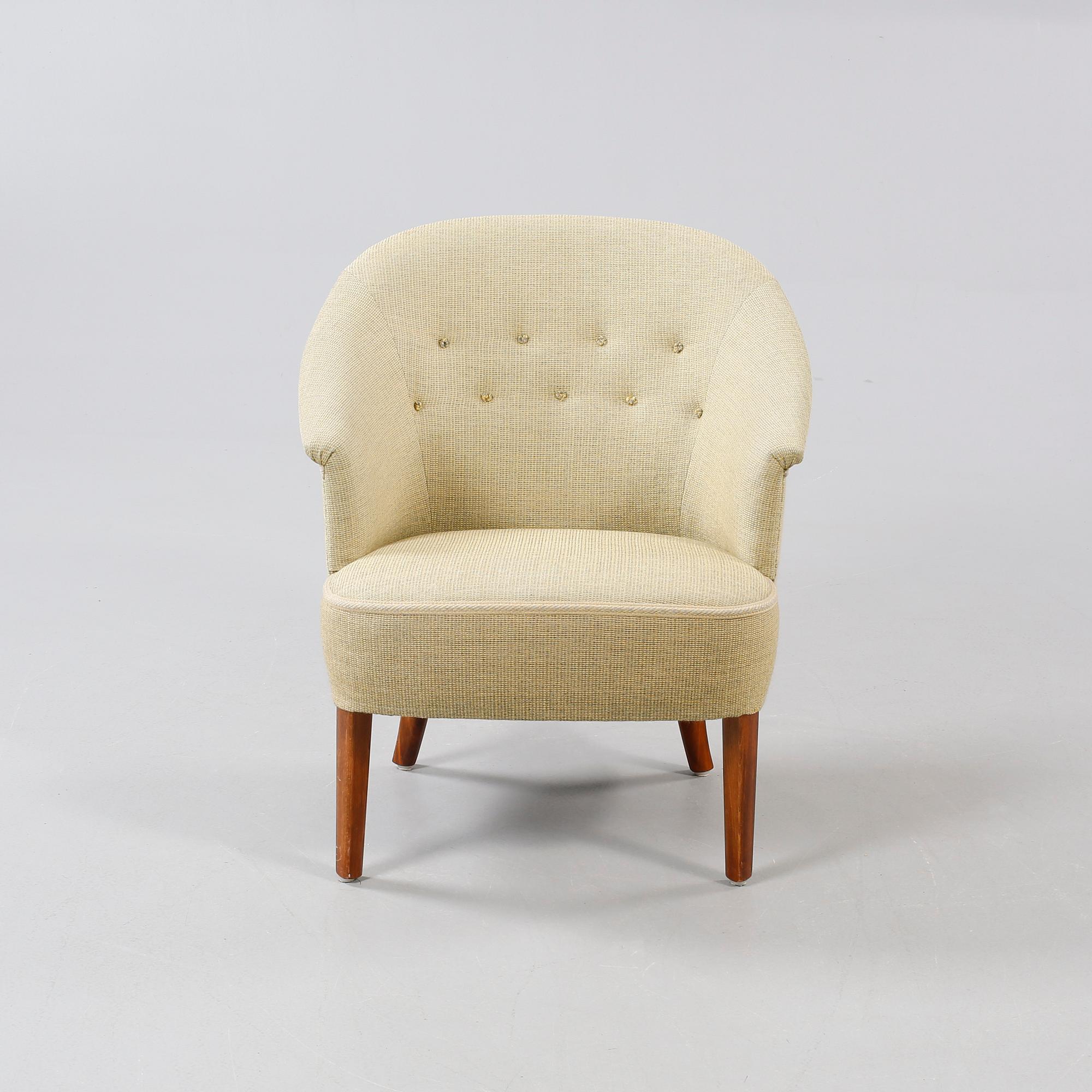 FÅTÖLJ, "Lillasyster", Carl Malmsten, O.H. Sjögren, Tranås, 1900-talets andra hälft.