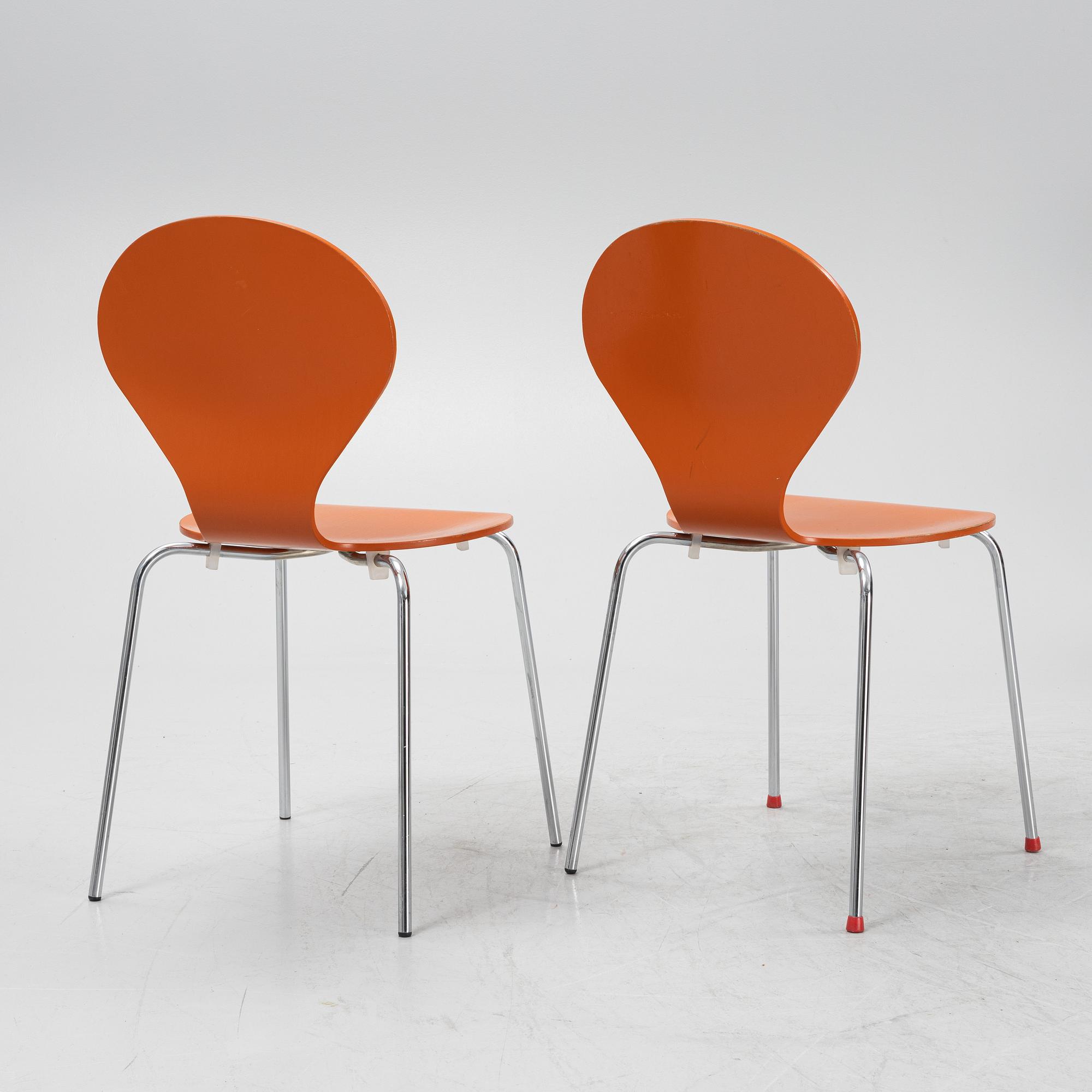 Erik Ole Jørgensen, six stackable 'Rondo' chairs, Danerka, Denmark, 21st Century.